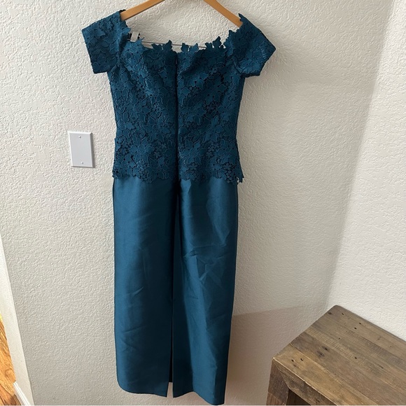 Ricki freeman for Teri Jon Lace Gazar Column Gown size 4 - Picture 5 of 6